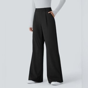 Halara Flex DayStretch High Waisted Pocket Work Flare Pants Black Medium Tall